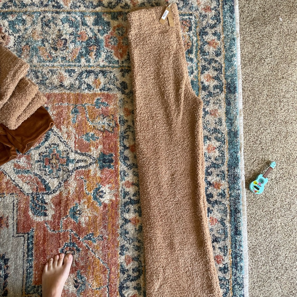 SKIMS cozy knit pants camel S
